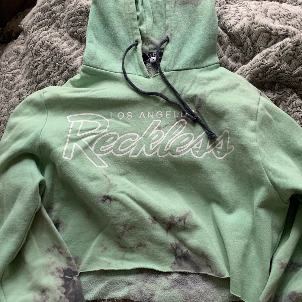 Cropped tie dye sweatshirt